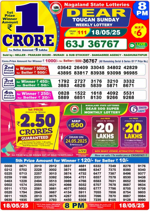 You are currently viewing 18 May 2025
 Result 8 PM
