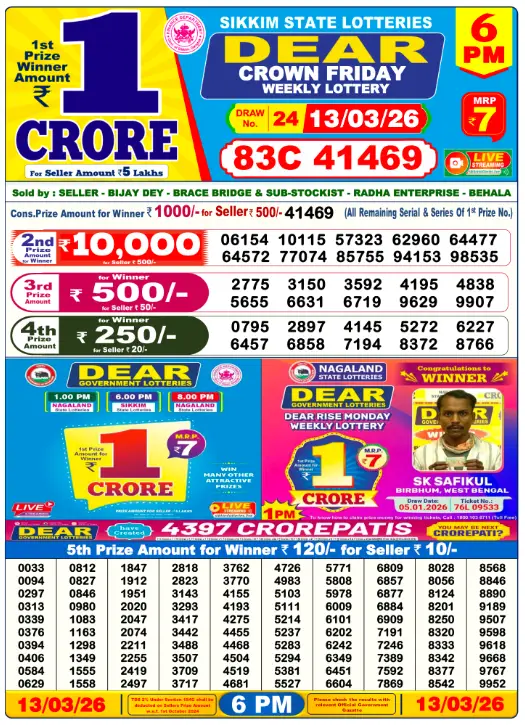 dear-lottery-sambad-6-pm-13-march-2026-winner-list